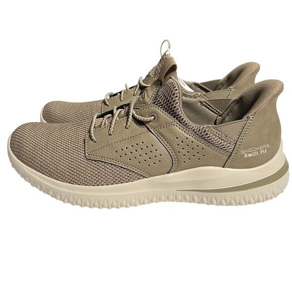 Skechers Delson Swift Fit Slip On 8 Taupe Hands Free Memory Foam NWT No Box - Picture 8 of 12